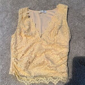 Yellow Lace Women's Top